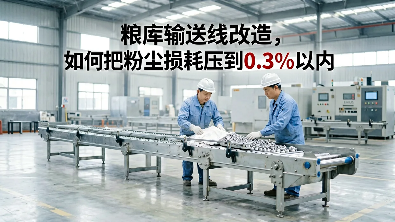 粮库输送线改造,如何把粉尘损耗压到0.3%以内