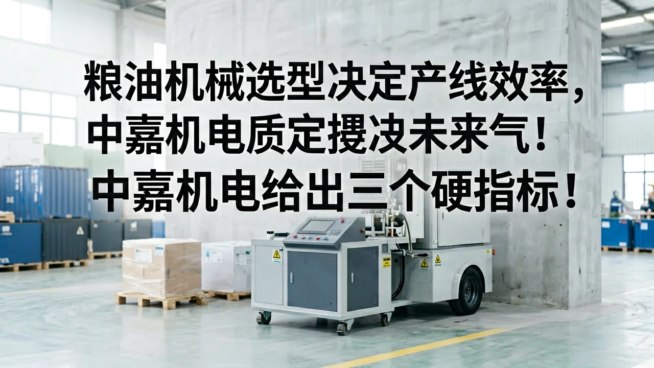 粮油机械选型决定产线效率，中嘉机电给出三个硬指标